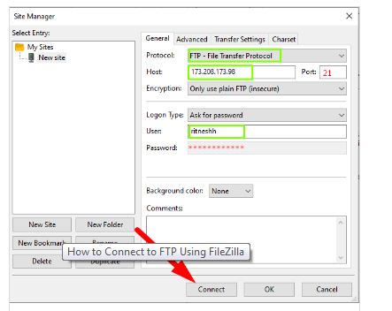 How do I connect an FTP account using FileZilla?(step by step guide)